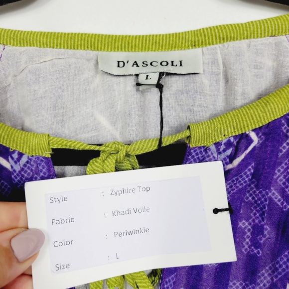 🆕️ D'ascoli Zyphire purple blouse - Picture 6 of 9